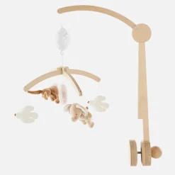 Mobile musical en bois avec bras Bali, Moka & Snow