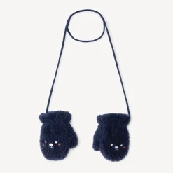Moufles en sherpa à broderie fantaisie pour bébé