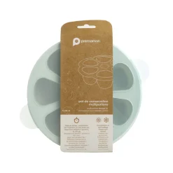 Moule de conservation multiportions 7 x 100ml en silicone vert