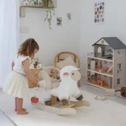 Mouton à bascule avec 2 jouets sensoriels