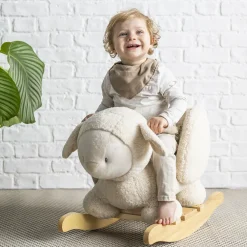 Mouton à bascule en sherpa Teddy écru