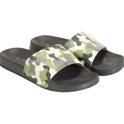 Mules à bride imprimée camouflage pour garçon avec lanière selon l'âge