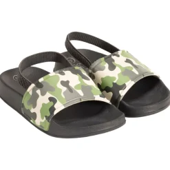 Mules à bride imprimée camouflage pour garçon avec lanière selon l'âge