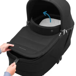 Nacelle pliable à matelas inclinable Sense twillic black