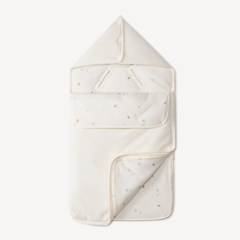 Nid d'ange en velours à doublure imprimée pour bébé