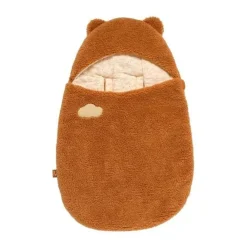 Nid d'ange hiver 5 attaches 0-3M en sherpa Orsino caramel