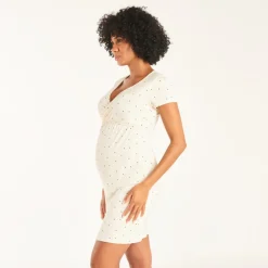 Nuisette manches courtes à pois pour femme