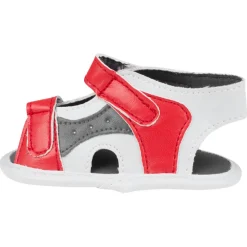 Nu-pieds souples aspect cuir à scratchs