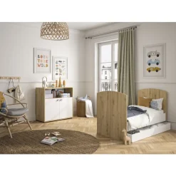Option 2 pans pour lit Arthur 70 x 140 cm - Blanc