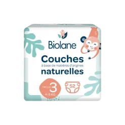 Pack de 52 couches taille 3 (4 à 9 kg)
