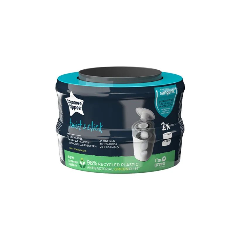 Pack de recharge pour poubelle à couches Twist & Click lot de 2