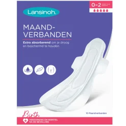 Pack de 10 serviettes post-partum Extra-Absorbantes