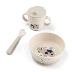 Pack vaisselle premier repas Tiny Farm sable Foodie