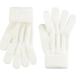 Paire de gants en tricot torsadé pour fille