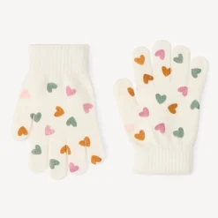 Paire de gants imprimé fantaisie pour fille