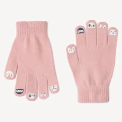 Paire de gants magiques bouts des doigts animaux pour fille