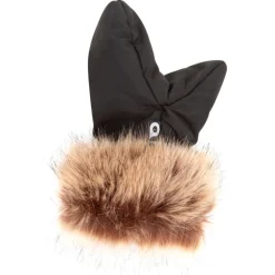 Paire de moufles universelles Simone effet fourrure pour poussette