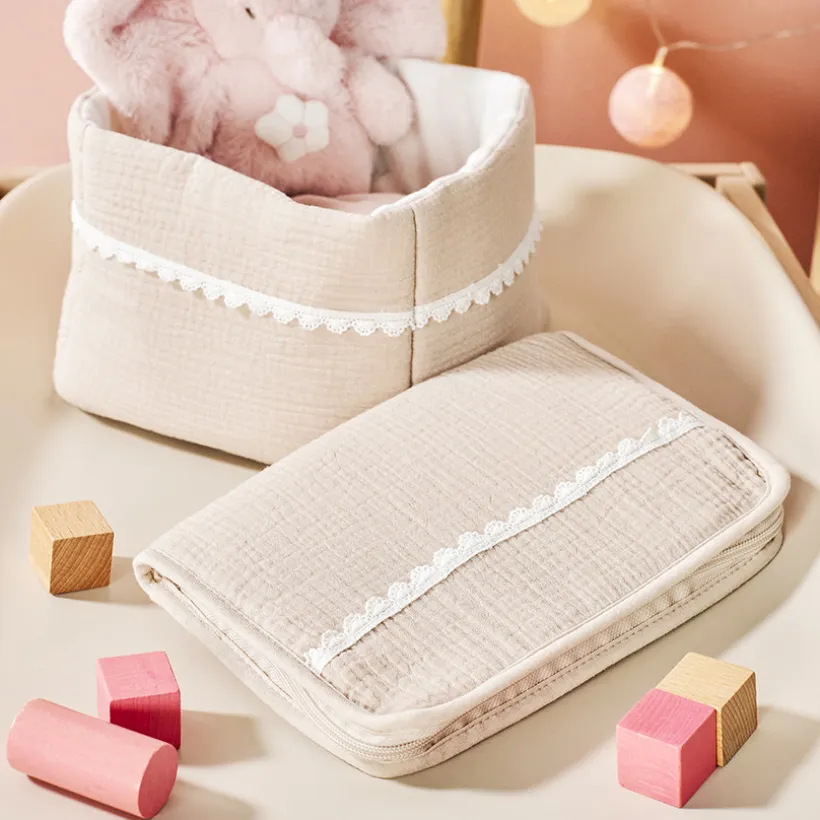 Panier de rangement - Fanfan - Sable - 20x20 cm