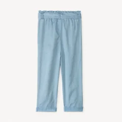 Pantalon brodé cœurs + ceinture à nouer pour bébé fille