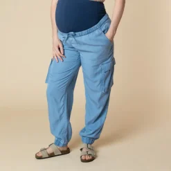 Pantalon cargo de grossesse avec bandeau haut