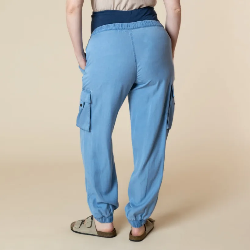 Pantalon cargo de grossesse avec bandeau haut