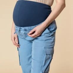 Pantalon cargo de grossesse avec bandeau haut