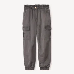 Pantalon cargo en sergé doublé pour fille