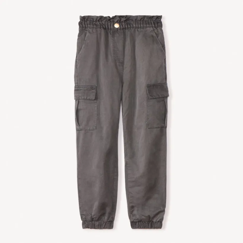 Pantalon cargo en sergé doublé pour fille