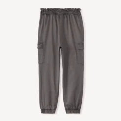 Pantalon cargo en sergé doublé pour fille