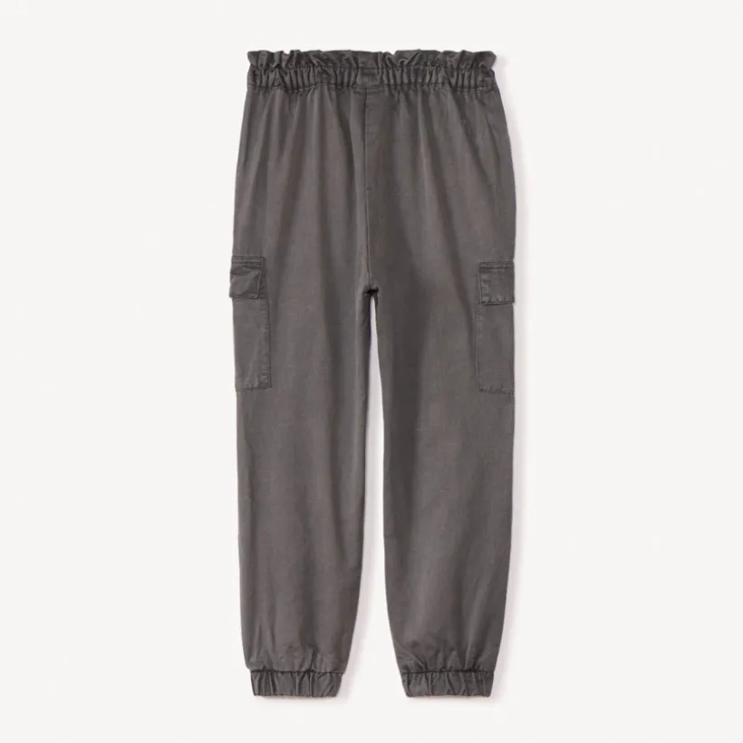 Pantalon cargo en sergé doublé pour fille
