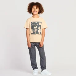 Pantalon cargo en toile unie pour garçon