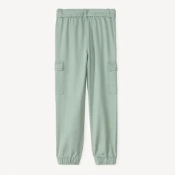 Pantalon cargo en twill avec ceinture pour fille