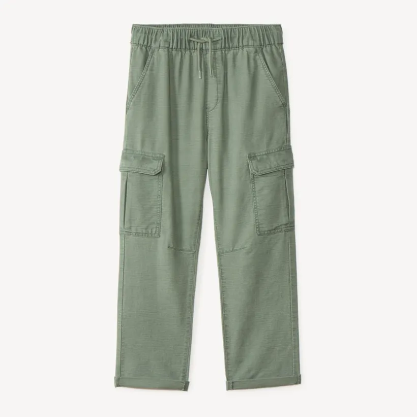 Pantalon cargo uni en toile pour garçon