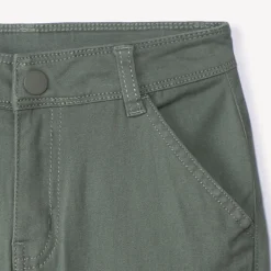 Pantalon cargo uni à poches soufflet pour garçon