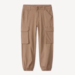 Pantalon cargo uni à poches soufflet pour garçon