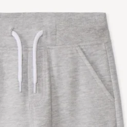 Pantalon de jogging en molleton uni gris pour garçon