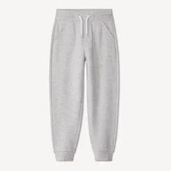 Pantalon de jogging en molleton uni gris pour garçon