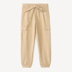 Pantalon de jogging fille coupe cargo avec ceinture à nouer