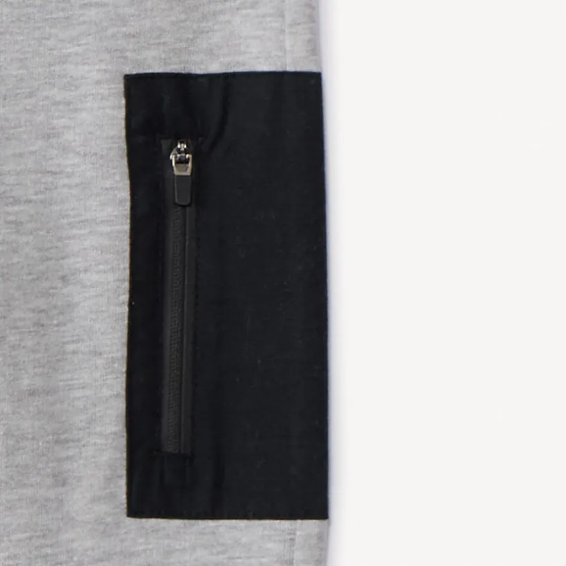 Pantalon de jogging molleton gris chiné pour garçon