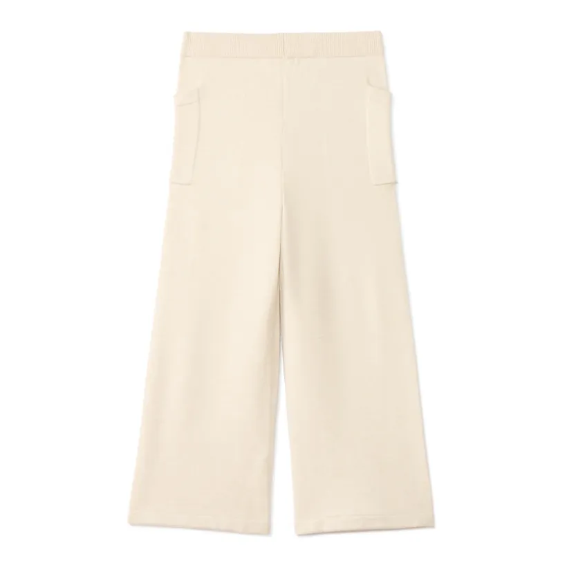 Pantalon de jogging tricot uni avec finition sans couture pour fille