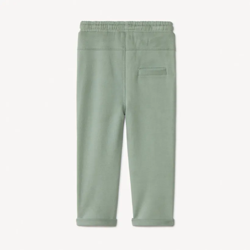 Pantalon de jogging uni en maille piquée pour bébé garçon
