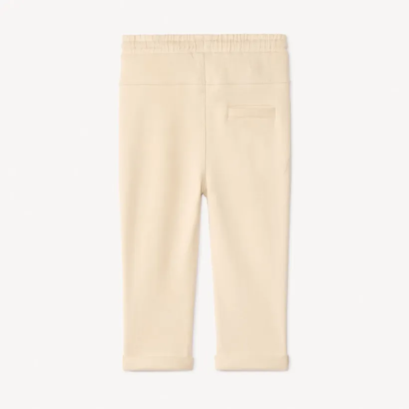 Pantalon de jogging uni en maille piquée pour bébé garçon