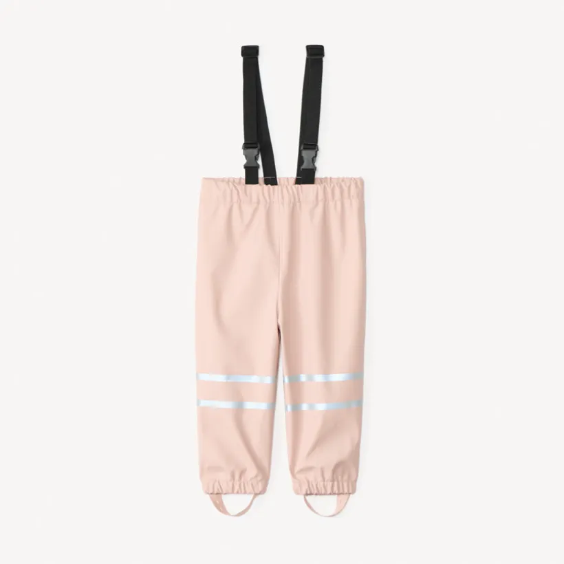 Pantalon de pluie waterproof à bretelles pour bébé fille