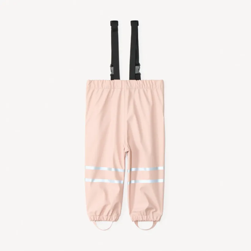 Pantalon de pluie waterproof à bretelles pour bébé fille