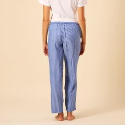 Pantalon de pyjama de grossesse rayé avec bandeau haut
