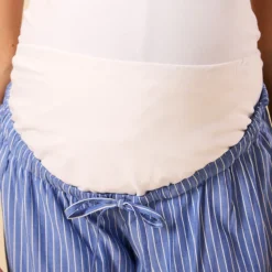 Pantalon de pyjama de grossesse rayé avec bandeau haut