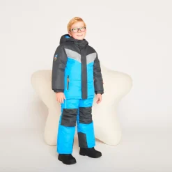 Pantalon de ski à bretelles amovibles fantaisies pour garçon