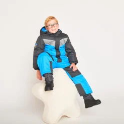 Pantalon de ski à bretelles amovibles fantaisies pour garçon