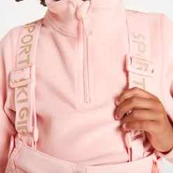 Pantalon de ski uni à bretelles amovibles pour fille