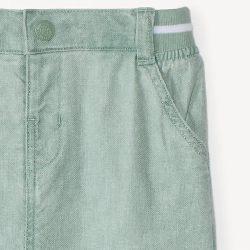 Pantalon droit avec taille élastique pour bébé garçon